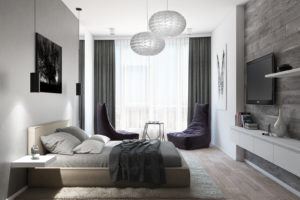 Дизайн интерьера Печерский двор 2х.ком.кв., 105 м2, новострой, фото 2