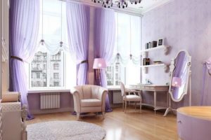 фиолетовый цвет в интерьере - фото 21