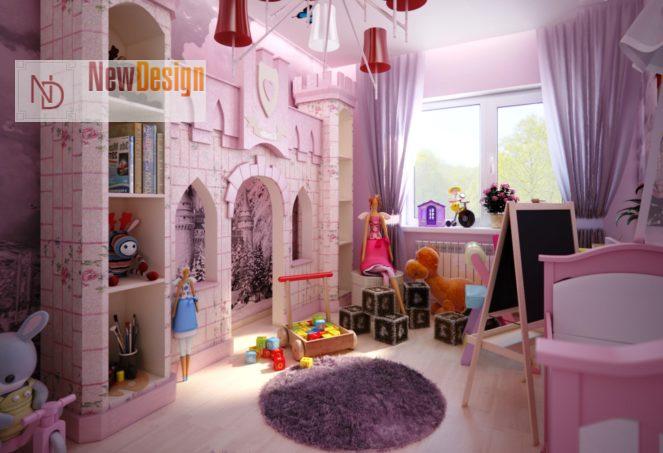 Дизайн детской комнаты в фиолетовых тонах - фото 18