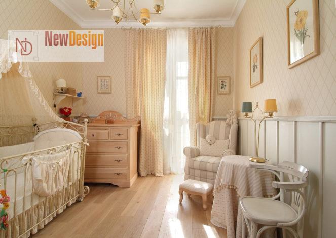 Интерьер детской в бежевом цвете - фото 16