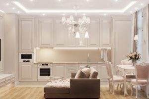 кухня гостиная дизайн интерьера